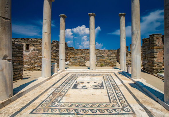 Delos,,Greece,-,7,16,2018:,Excavations,On,The,Greek