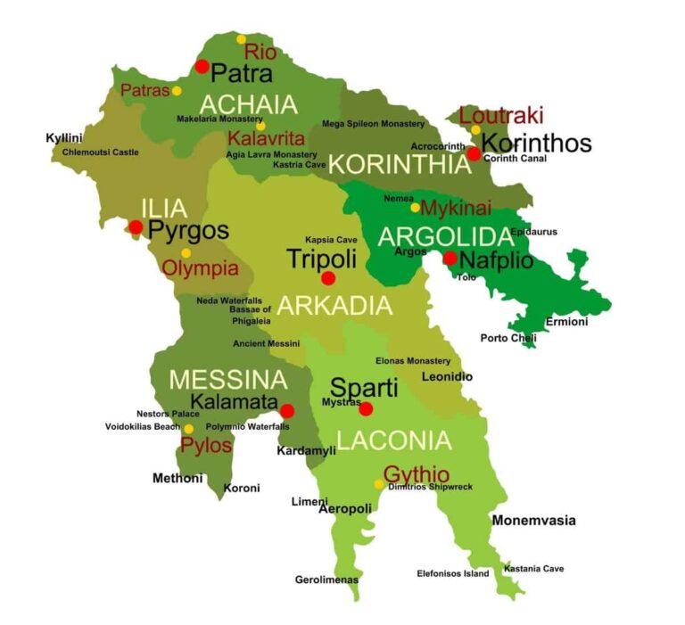 Peloponnese-Map