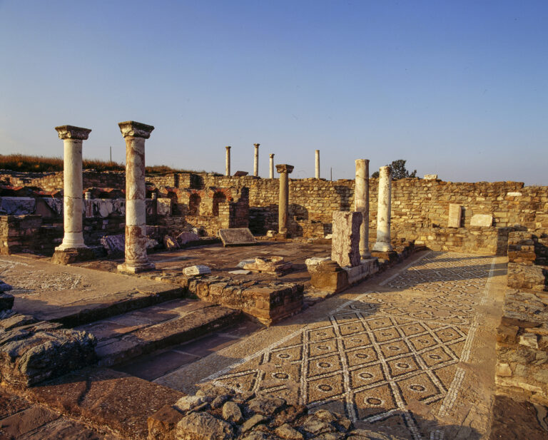View of Partenius house, Stobi archaeological site, the Republic of Macedonia, Roman civilization, 2nd century